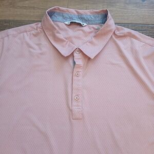 7 Diamonds Polo Mens XXL 2XL Pink Diamond Golf Afton 4 Way Stretch Flex Hybrid